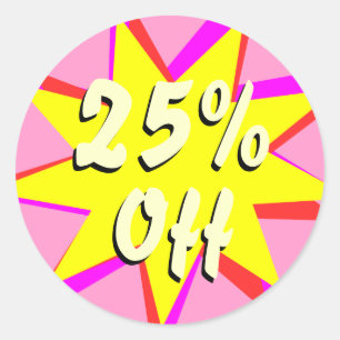 25 % De Réduction Sur Les Stickers De Vente Au Dét