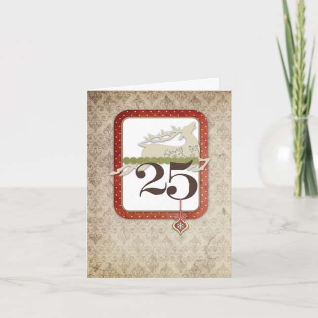 25. Dezember Feiertagskarte (Vorderseite)