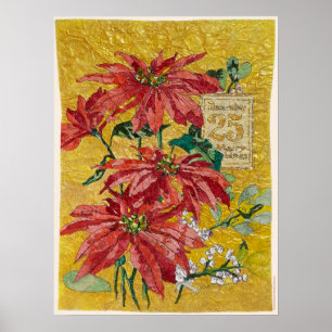 25. Dezember Golden Poinsettia© Fine Art Poster