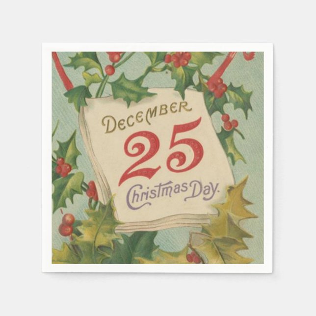 25. Dezember Weihnachten Serviette (Vorderseite)