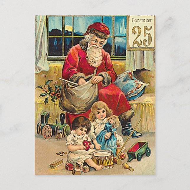 25. Dezember - Weihnachtsgrüße Feiertagspostkarte (Vorderseite)