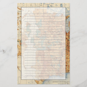 25 Dichte der Zunahme der Bevölkerung, US, Briefpapier