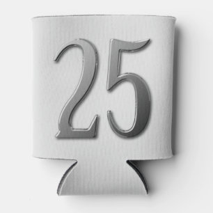 25 Embossed Number 25 Benutzerdefinierter Text Dosenkühler