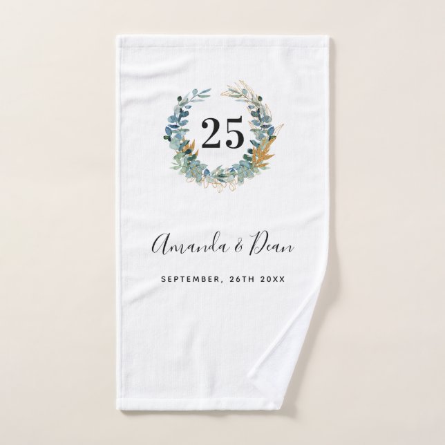 25. Eukalyptuskranz anlässlich der Hochzeit Badhandtuch Set (Handtuch)
