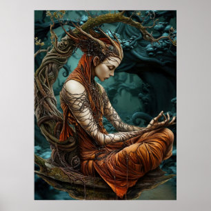 *~* 25 FD3 MEDITING Guardian Earth Keeper Poster