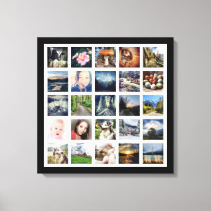 25 FotoCollage Ihrer Lieblingsbilder Leinwanddruck