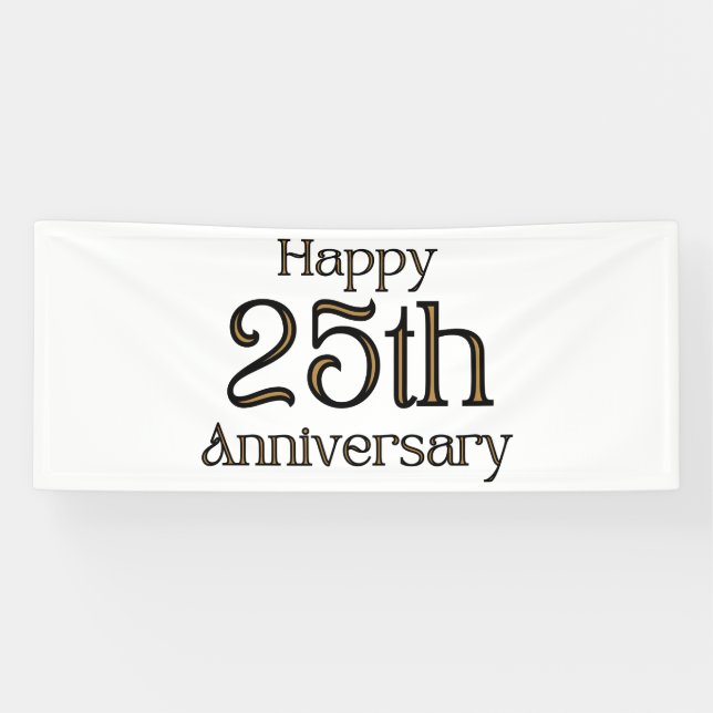 25. Geburtstag 2.5x6 Vinyl Banner (Horizontal)