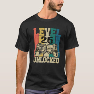 25 Geburtstag Gamer Gaming Gamer 25 Jahre Level 25 T-Shirt