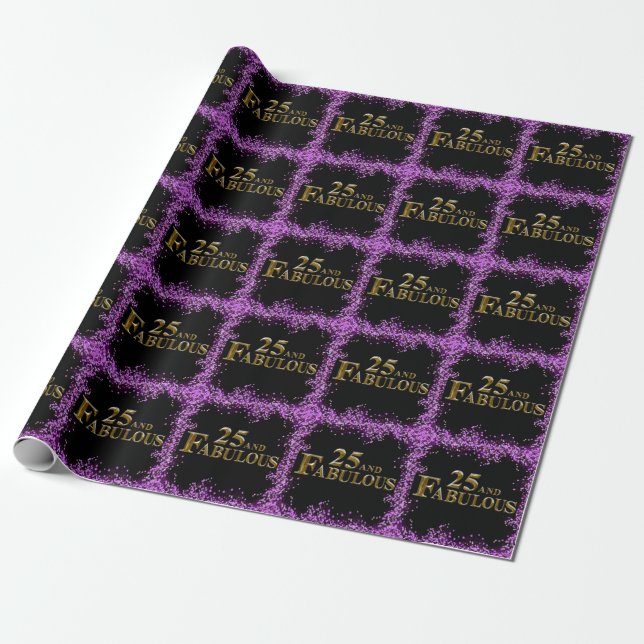 25. Geburtstag Geschenkpapier (Ungerollt)