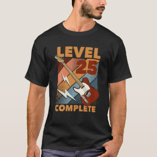 25. Geburtstag Stufe 25 Vollständige E-Gitarre T-Shirt