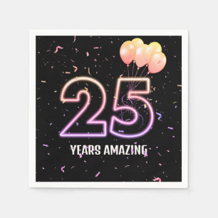 25. Geburtstagsparty Balloons und Confetti Serviette