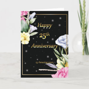 25. Hochzeit Jubiläum Goldene Grußkarte Dankeskarte