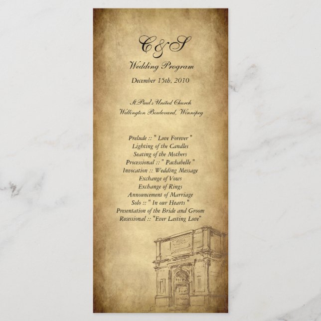 25 Hochzeiten in Rom Programm (Vorderseite)