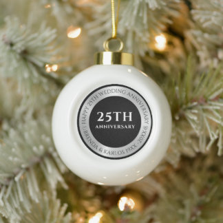 25. Hochzeitsfeier Keramik Kugel-Ornament