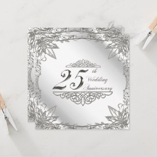 25. Hochzeitsjubiläum Einladungskarte