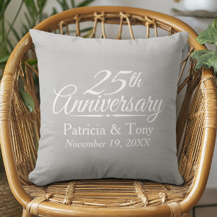 25. Hochzeitsjubiläum Personalisiert Kissen