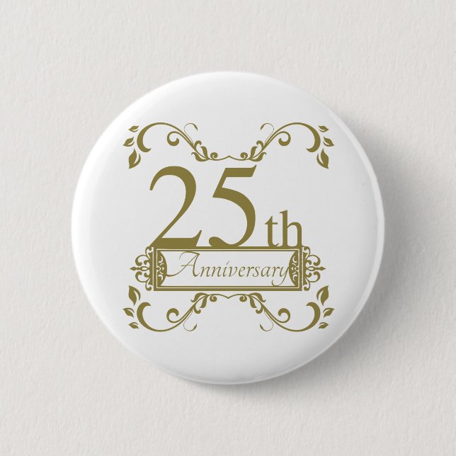 25. Hochzeitstag Button (Vorderseite)