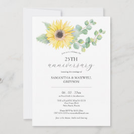25. Hochzeitstag Einladungen Sonnenblumen