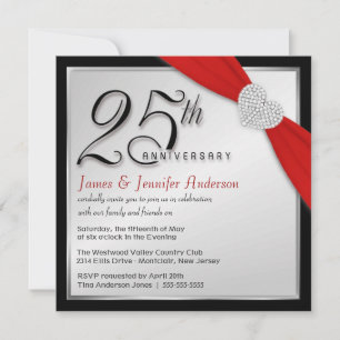 25. Hochzeitstag - Elegante Einladungen