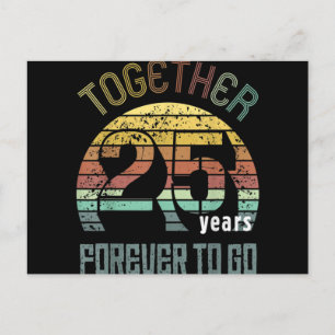 25. Hochzeitstag Feiertagspostkarte