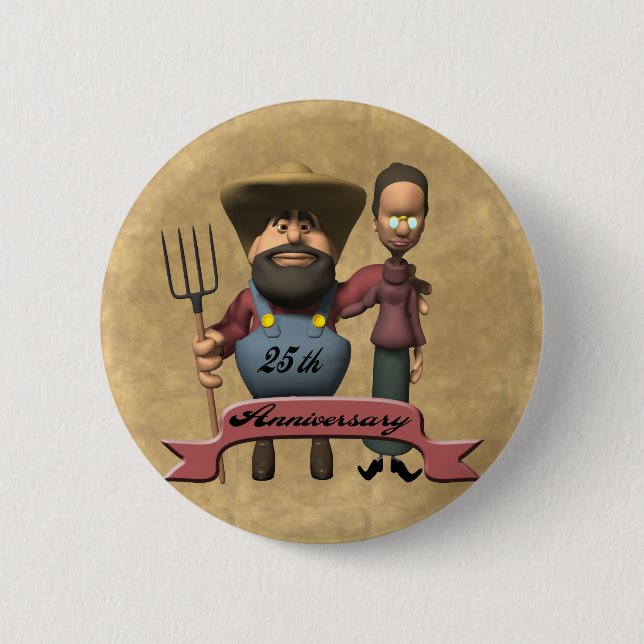 25. Hochzeitstag-Geschenke Button (Vorderseite)