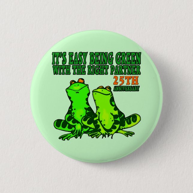 25. Hochzeitstag-Geschenke Button (Vorderseite)