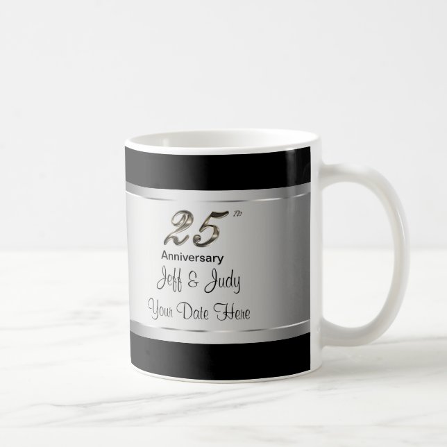 25. Hochzeitstag Kaffeetasse (Rechts)