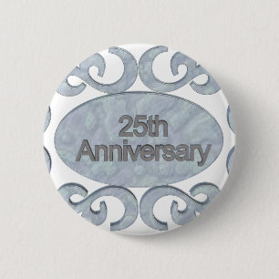 25. Hochzeitstag-Knöpfe Button
