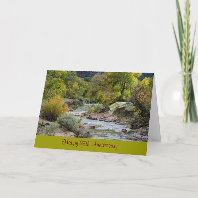 25. Hochzeitstag Naturgrüßkarte Karte (Vorderseite)
