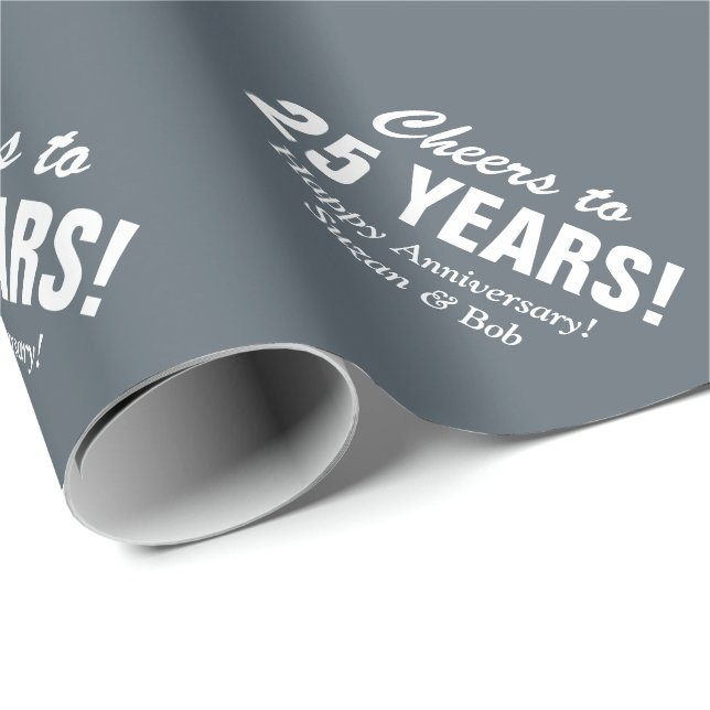 25. Hochzeitstag Paare Geschenkpapier (Rolleneckpunkt)
