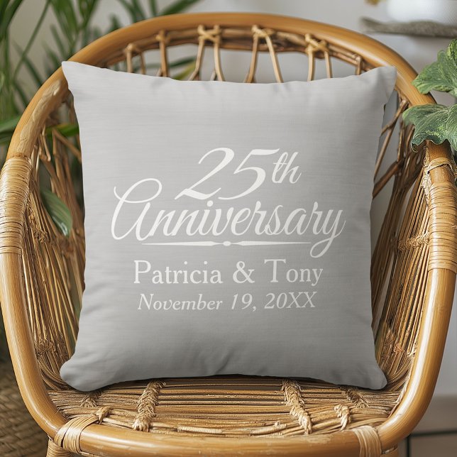25. Hochzeitstag Personalisiert Kissen (Custom Anniversary Pillow)