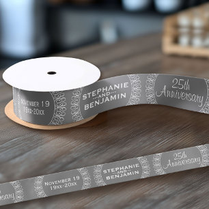 25. Hochzeitstag Personalisiert Satinband