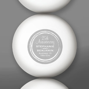 25. Hochzeitstag Personalisiert Tischtennisball