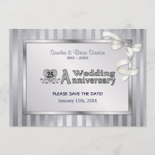 25. Hochzeitstag - Silber Save The Date