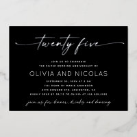 25. Hochzeitstag | Silber & Schwarz Foto