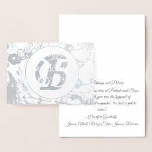 25. Hochzeitstag Silver Foil Begrüßung Folienkarte