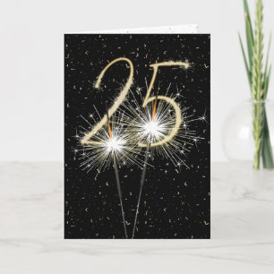 25. Hochzeitstag Sparkler Karte