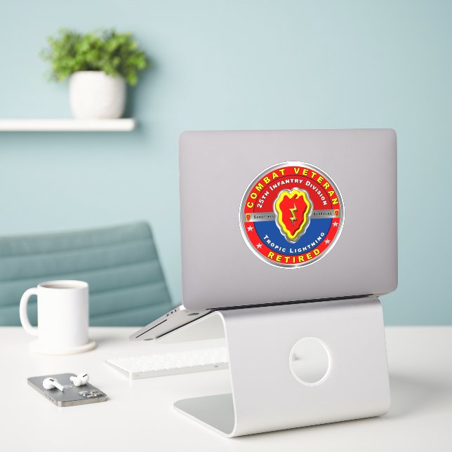 25. Infanterie Division Remüde Aufkleber (Laptop auf Schreibtisch)