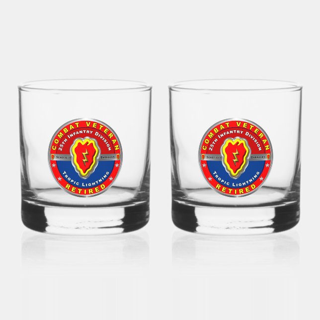 25. Infanterie Division Remüde Whiskyglas (Vorderseite)