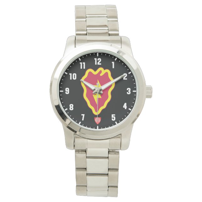 25. Infanterie-Division Stainless Steel Armbanduhr (Vorderseite)