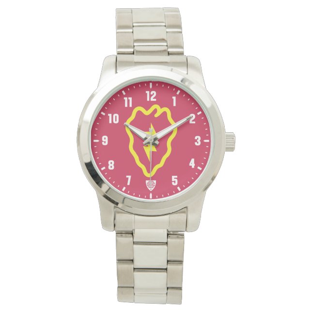 25. Infanterie-Division Stainless Steel Armbanduhr (Vorderseite)