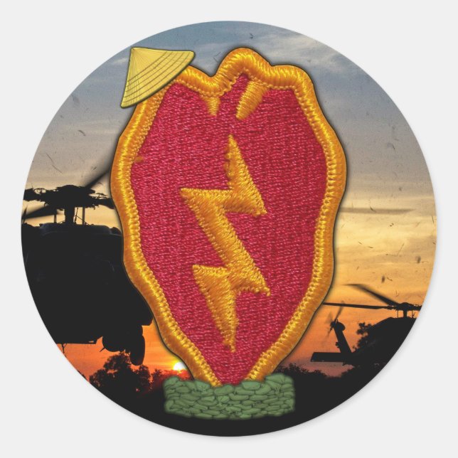 25. Infanterie Division vietnam War Patch Aufklebe Runder Aufkleber (Vorderseite)