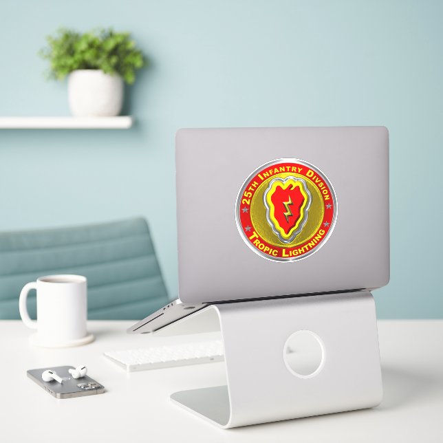 25. Infanterieabteilung Aufkleber (Laptop auf Schreibtisch)