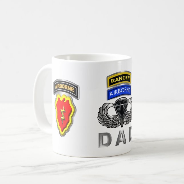 25. Infanterieabteilung Ranger Im Flugzeug Vater Kaffeetasse (Vorderseite Links)