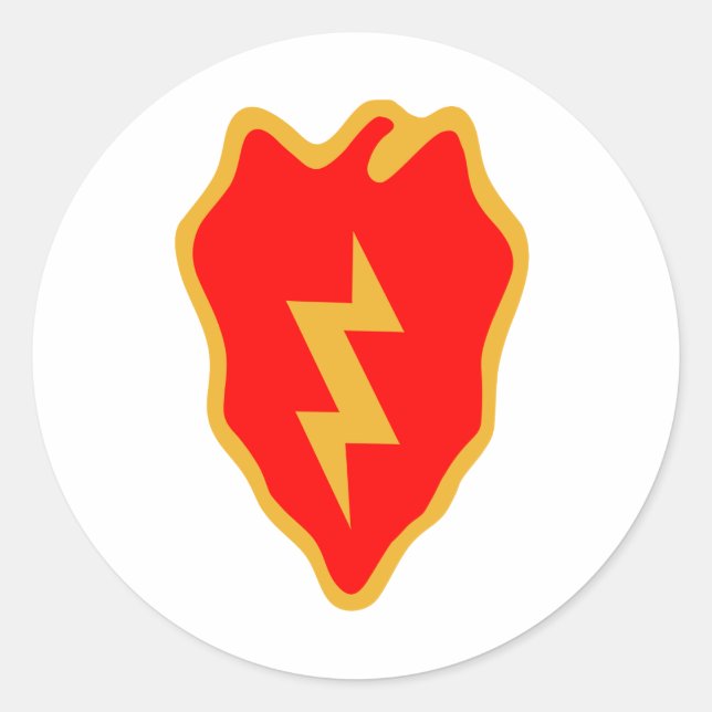 25. Infanterieabteilung Runder Aufkleber (Vorderseite)