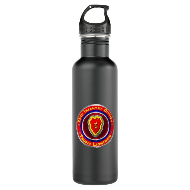 25. Infanterieabteilung Tropenblitz Edelstahlflasche (Vorderseite)