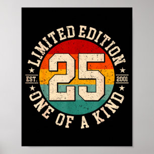 25 Jahre alte limitierte Auflage 2001 25. Poster