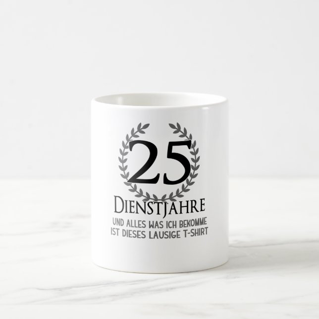 25 Jahre Firmenjubiläumsfirma Kaffeetasse (Mittel)