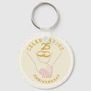 25 Jahre Jubiläums-Geschenke Schlüsselanhänger