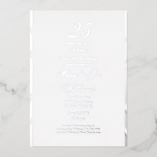 25 Jahre Jubilee Geburtstag 25. Hochzeitstag Folieneinladung